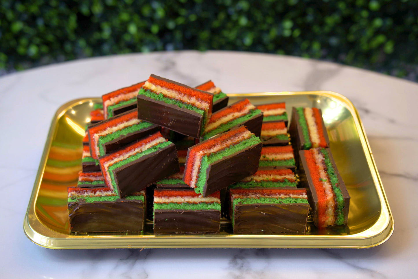 One pound of La Roma Pastry Shop's rainbow cookies