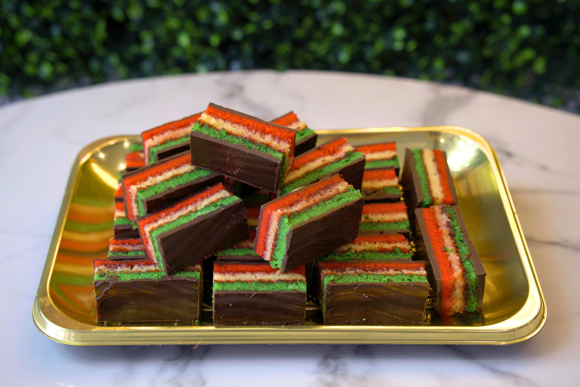 One pound of La Roma Pastry Shop's rainbow cookies