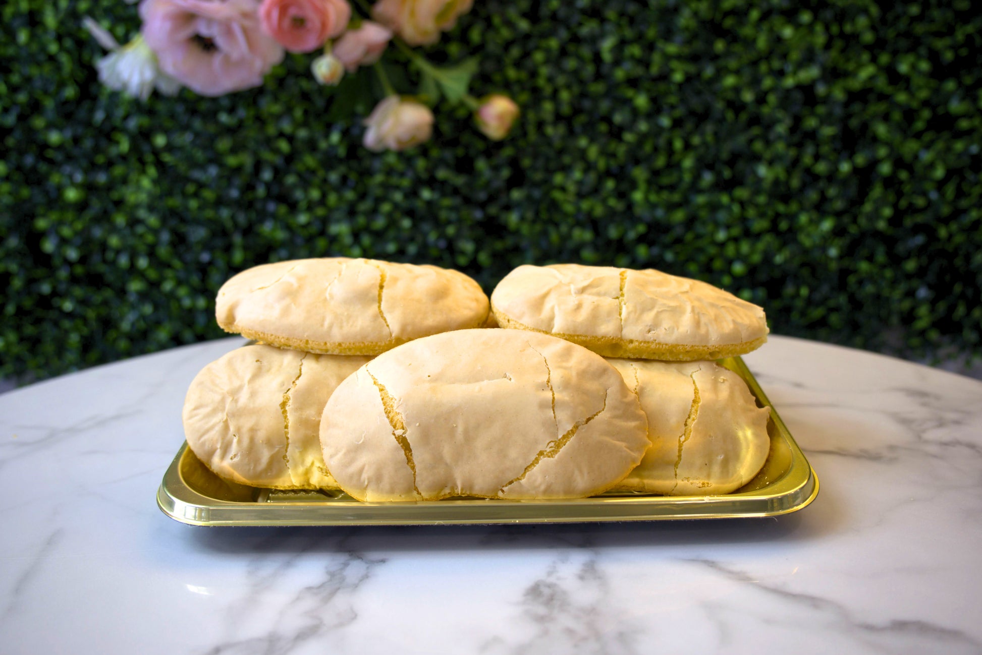 A golden tray of Savoiardi Cookies made by La Roma Pastry Shop 
